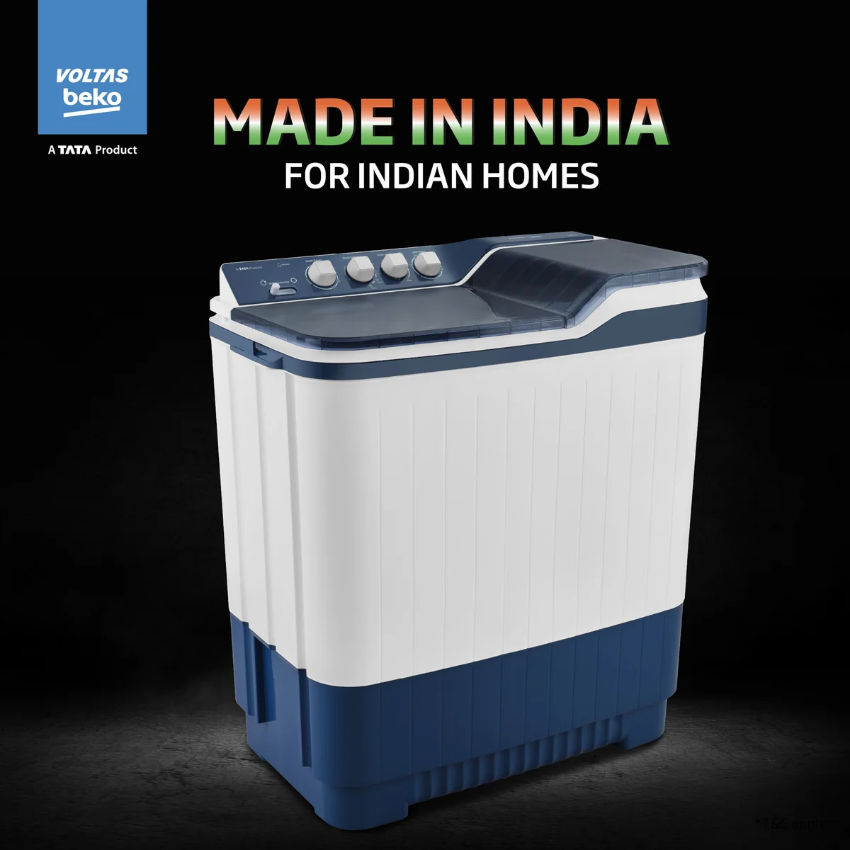 10 Kg Semi Automatic Washing Machine ( WTT10UEA,Blue) , Voltas Beko, A Tata Product - Image 9