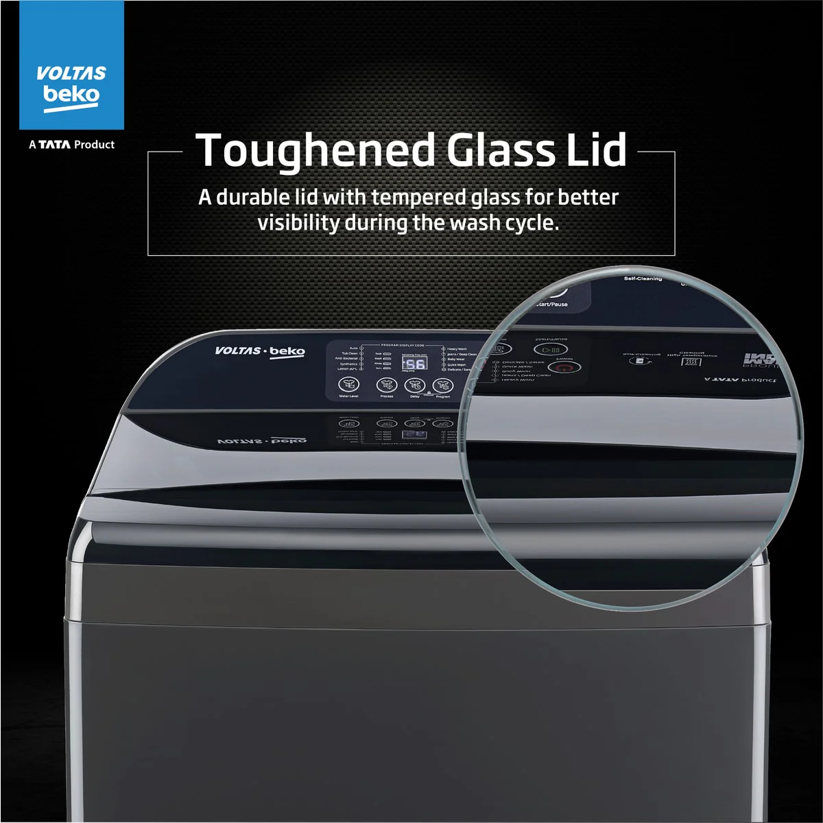 11 Kg 5 Star Fully-Automatic Top Loading Washing Machine (WTL1106UEAH / OBS3060, Dark Grey, Inbuilt Heater) , Voltas Beko, A Tata Product - Image 8