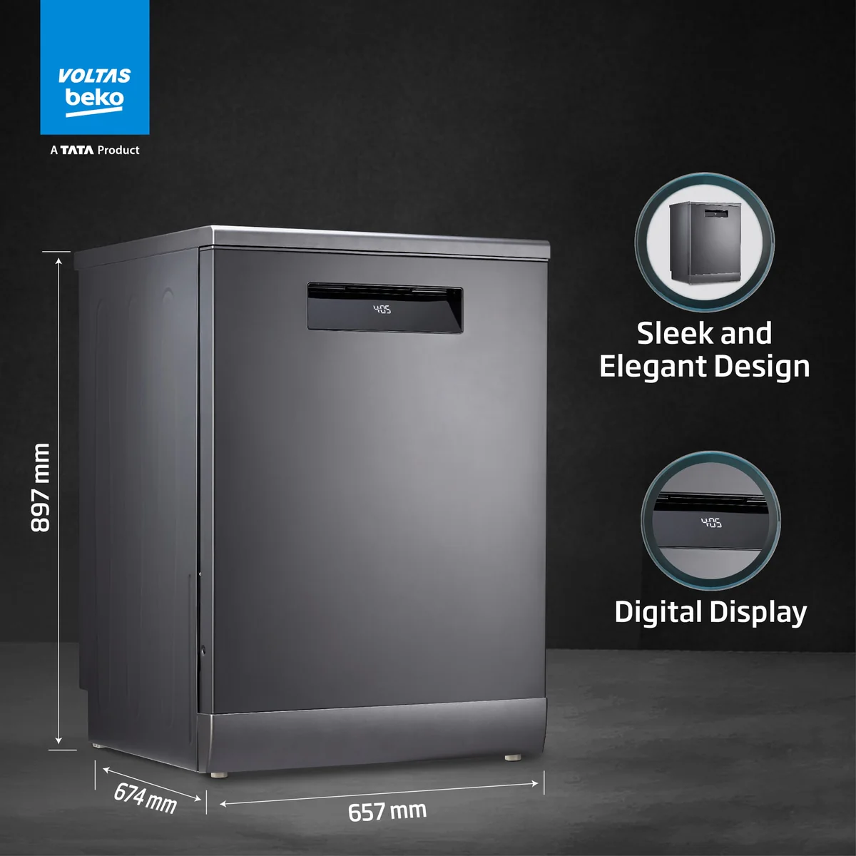 15 Place Settings Dishwasher (DF15A) , Voltas Beko, A Tata Product - Image 6
