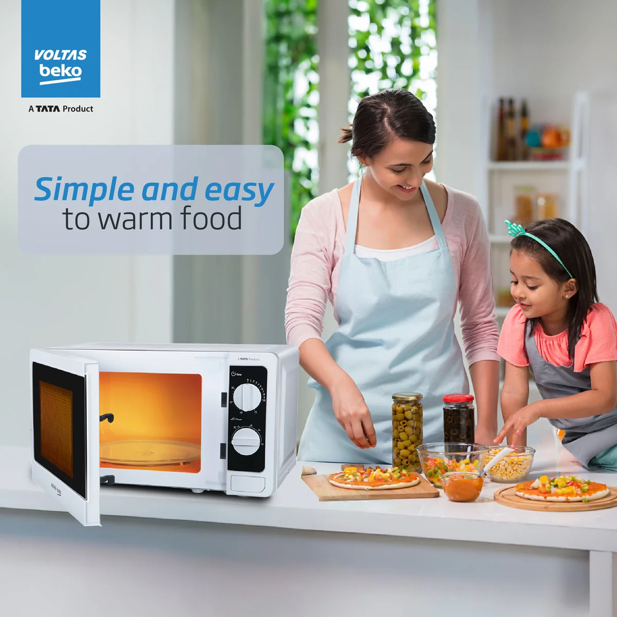 20 L Smart Solo Microwave Oven (MS20MPW10, White | With Anti bacterial Inner Cavity and Large Turntable) , Voltas Beko, A Tata Product - Image 3