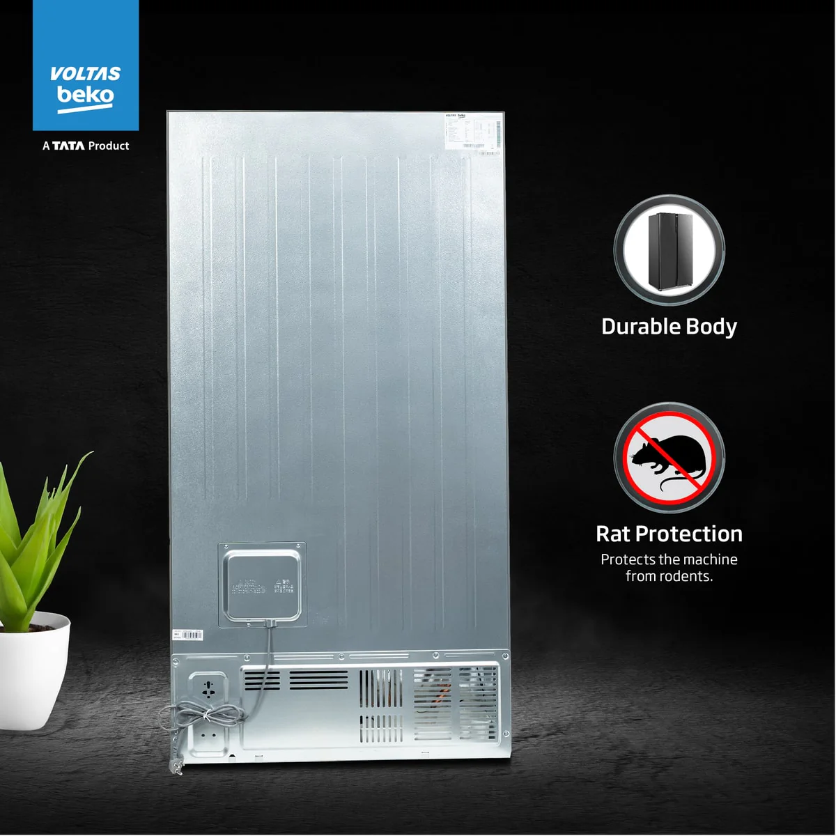 563 L Frost Free Side by Side Refrigerator with ProSmart Inverter Compressor (RSB585/FPV300RXID, Inox steel, Active Fresh Blue Light) , Voltas Beko, A Tata Product - Image 18