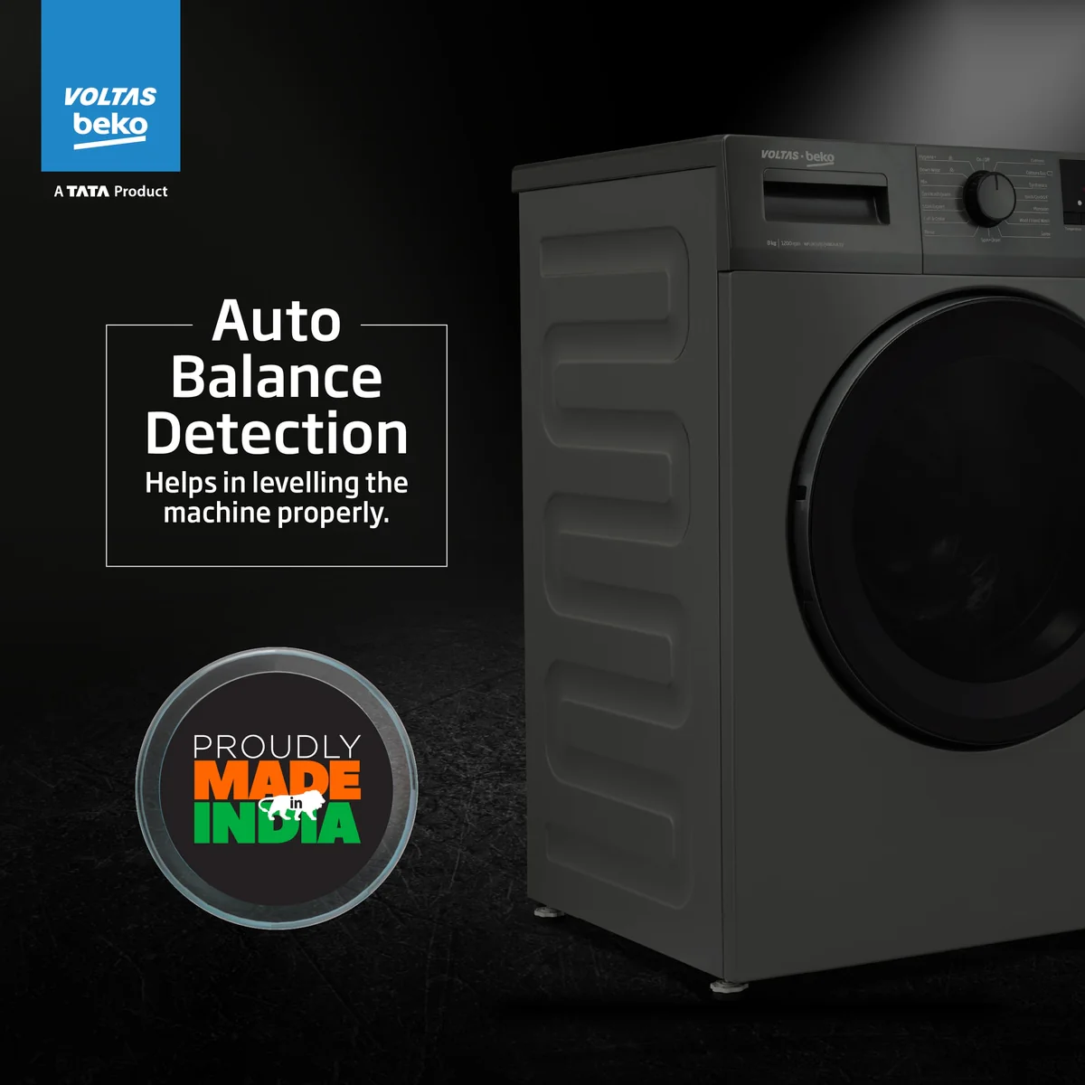 7 Kg 5 Star Inverter Quick wash Fully-Automatic Front Loading Washing Machine (WFL7012B7JVBKA/AXV, Anthracite, In buit Heater/Hygiene steam) , Voltas Beko, A Tata Product - Image 11