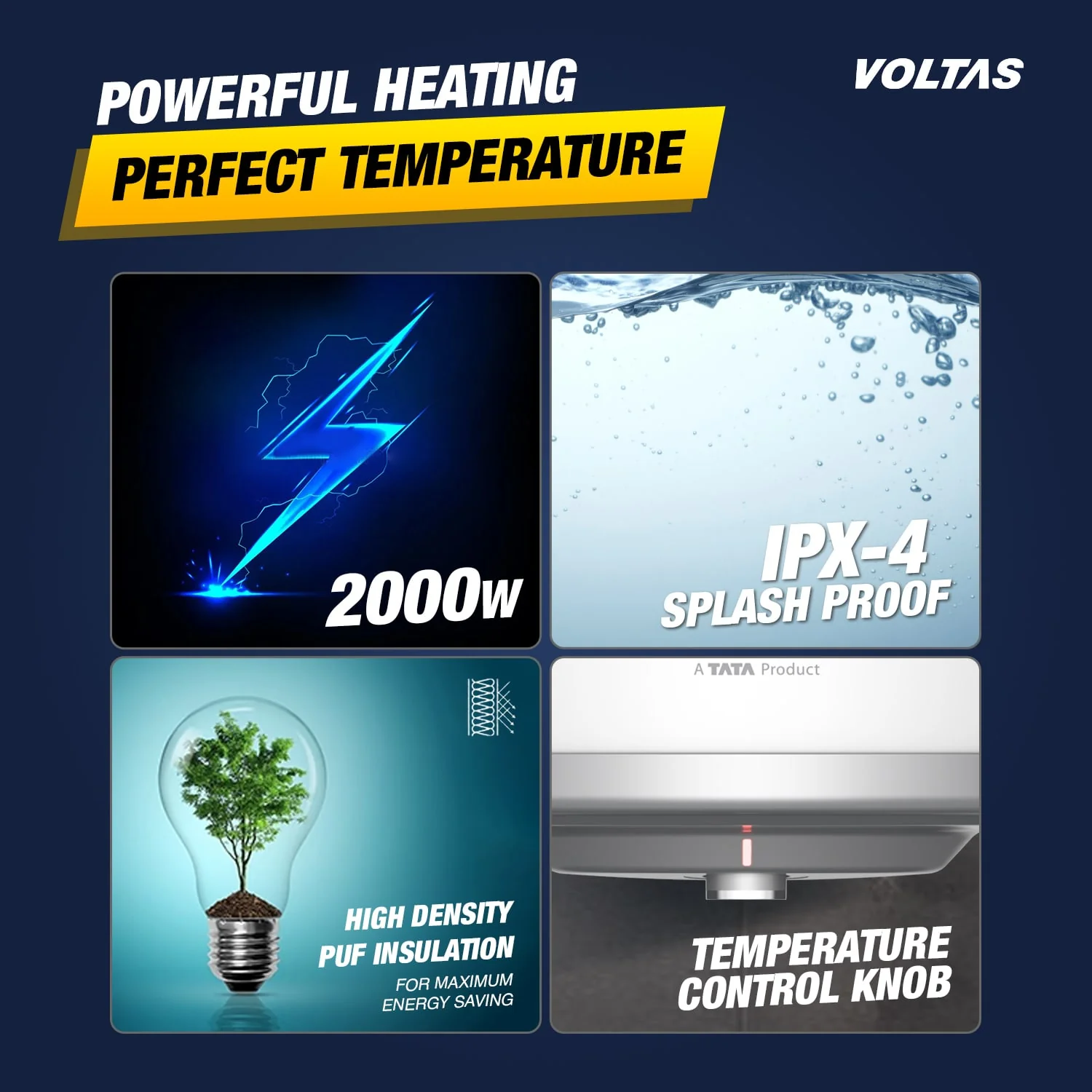 Voltas Aqua Prime 4 Star Water Heater - 25L (2000 W) - Image 7