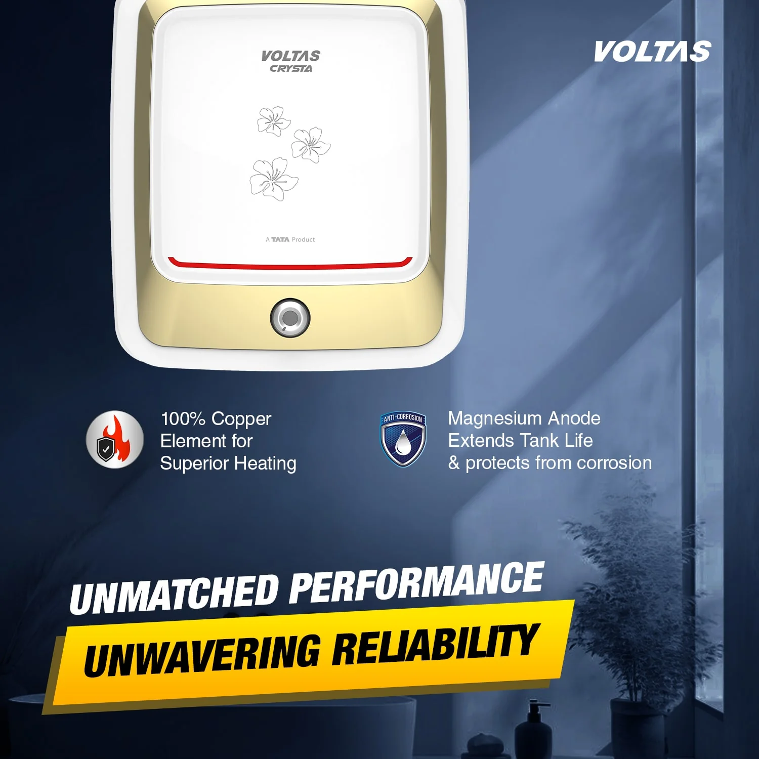 Voltas Crysta 5 Star Water Heater - 25L (2000 W) - Image 5