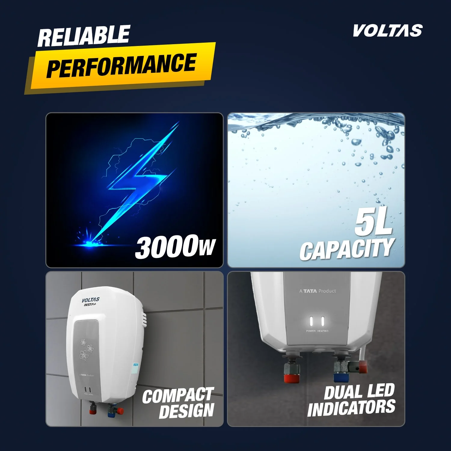 Voltas Insta+ ISI marked Water Heater - 5L (3000 W) - Image 6