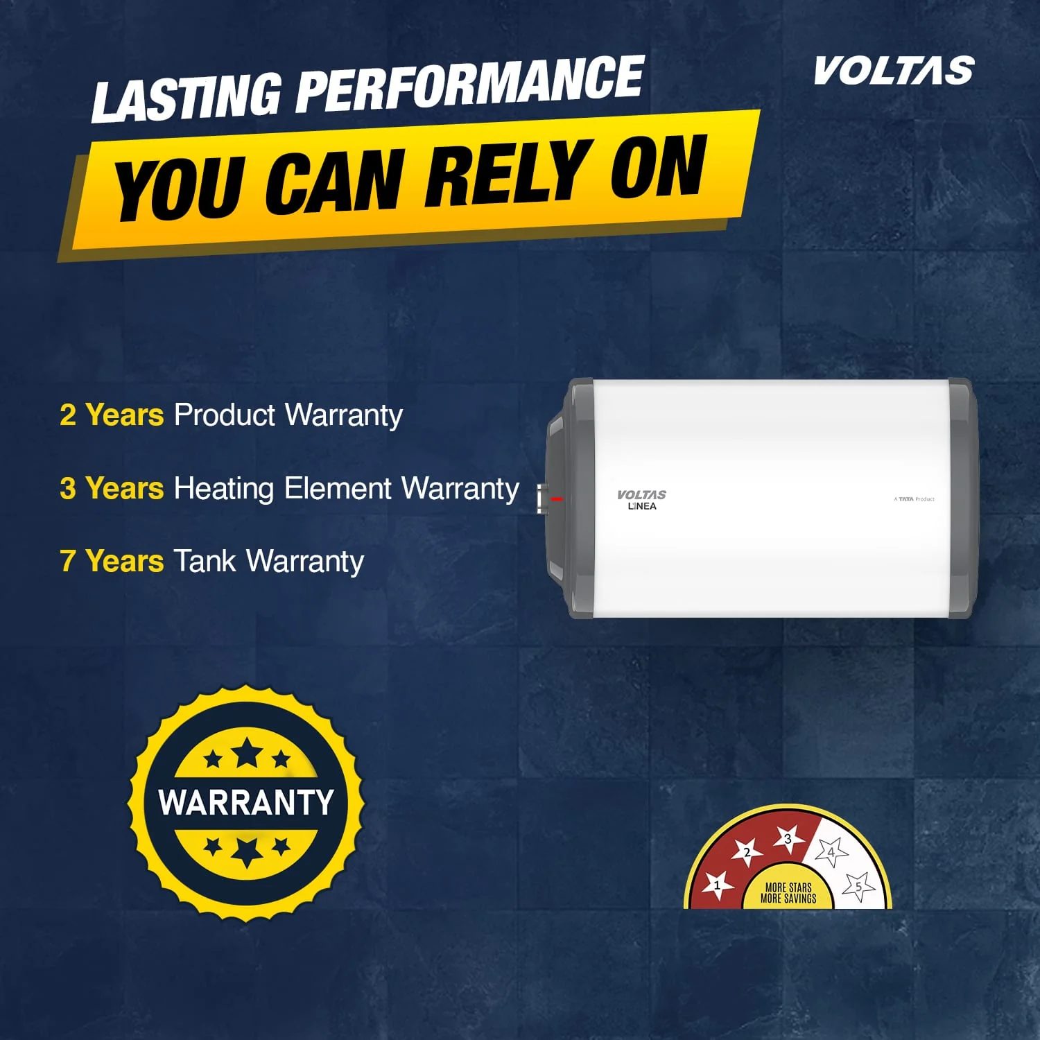 Voltas Linea 3 Star Water Heater - 10L (2000W) - Image 7