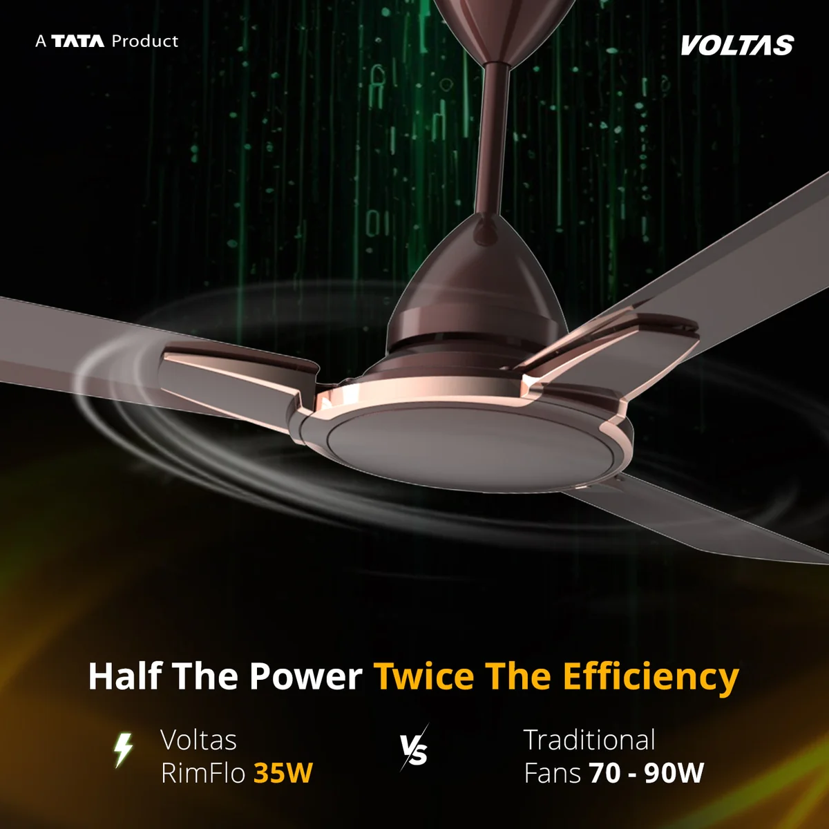 Voltas Rimflo BLDC Fan - 1200MBRBON - Image 3