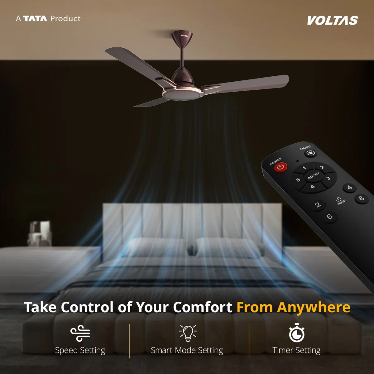 Voltas Rimflo BLDC Fan - 1200MBRBON - Image 6