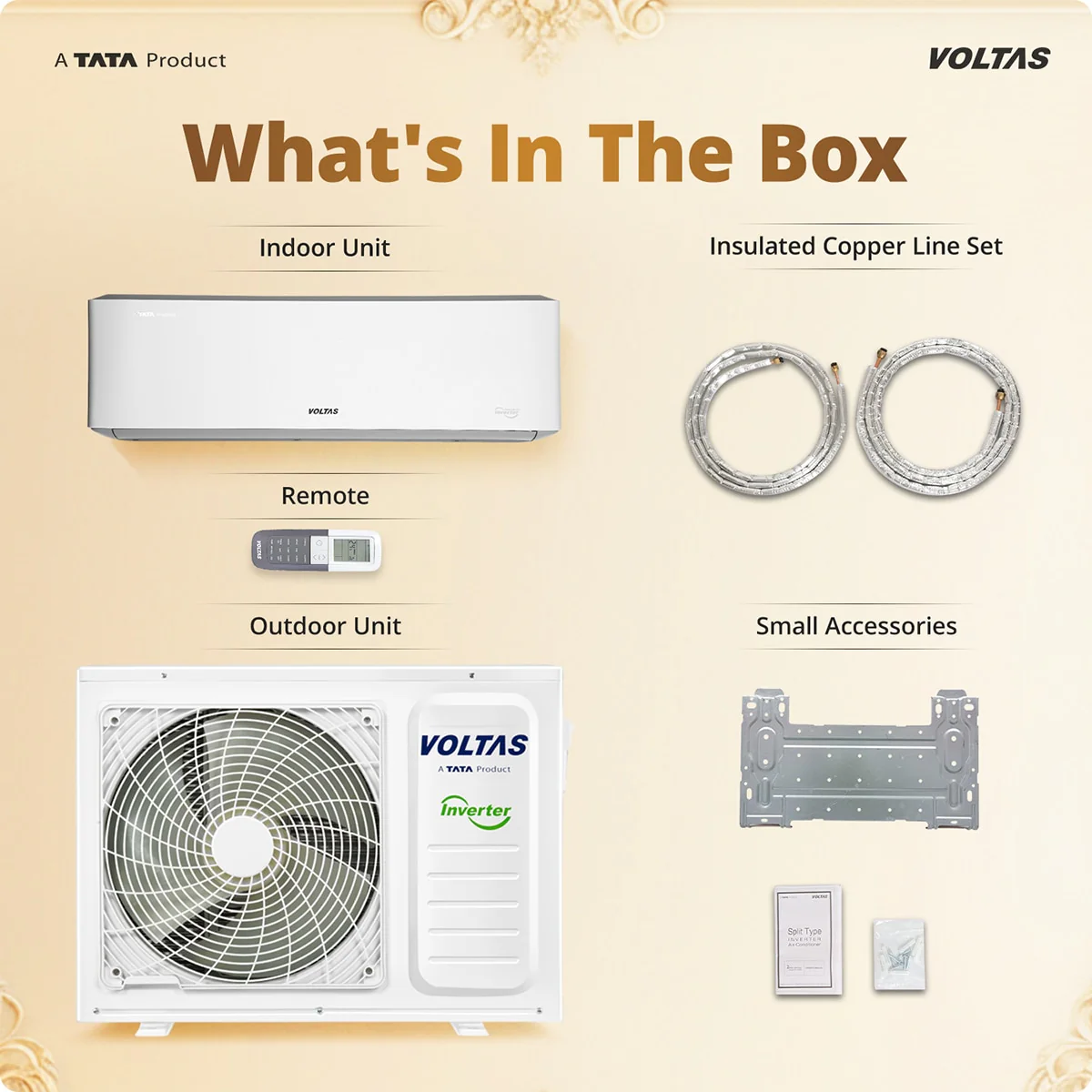 Voltas Split Air Conditioner, 1.5 Ton, 3 Star - 183INV Venus Luxe - Image 16