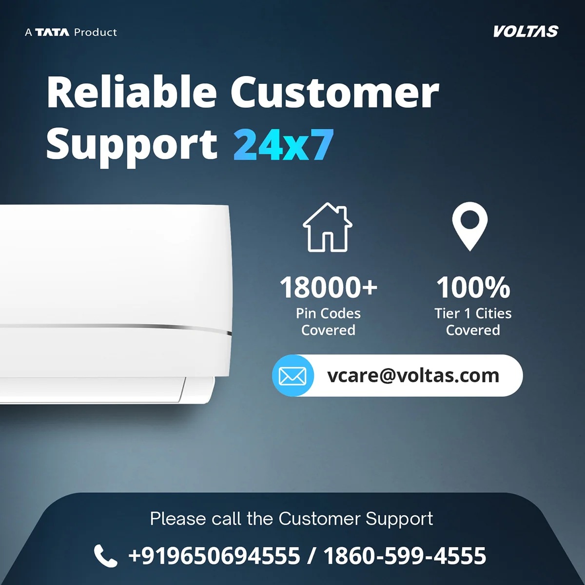 Voltas Split Air Conditioner, 1.5 Ton, 3 Star - 183INVHC Vectra Zenith - Image 12