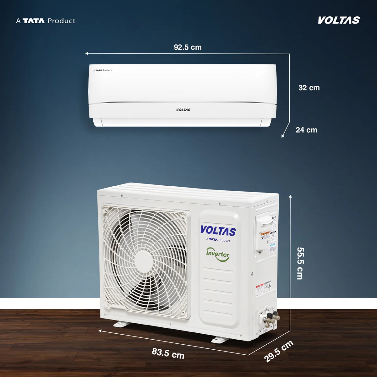 Voltas Split Air Conditioner, 1.5 Ton, 3 Star - 183INVHC Vectra Zenith - Image 4