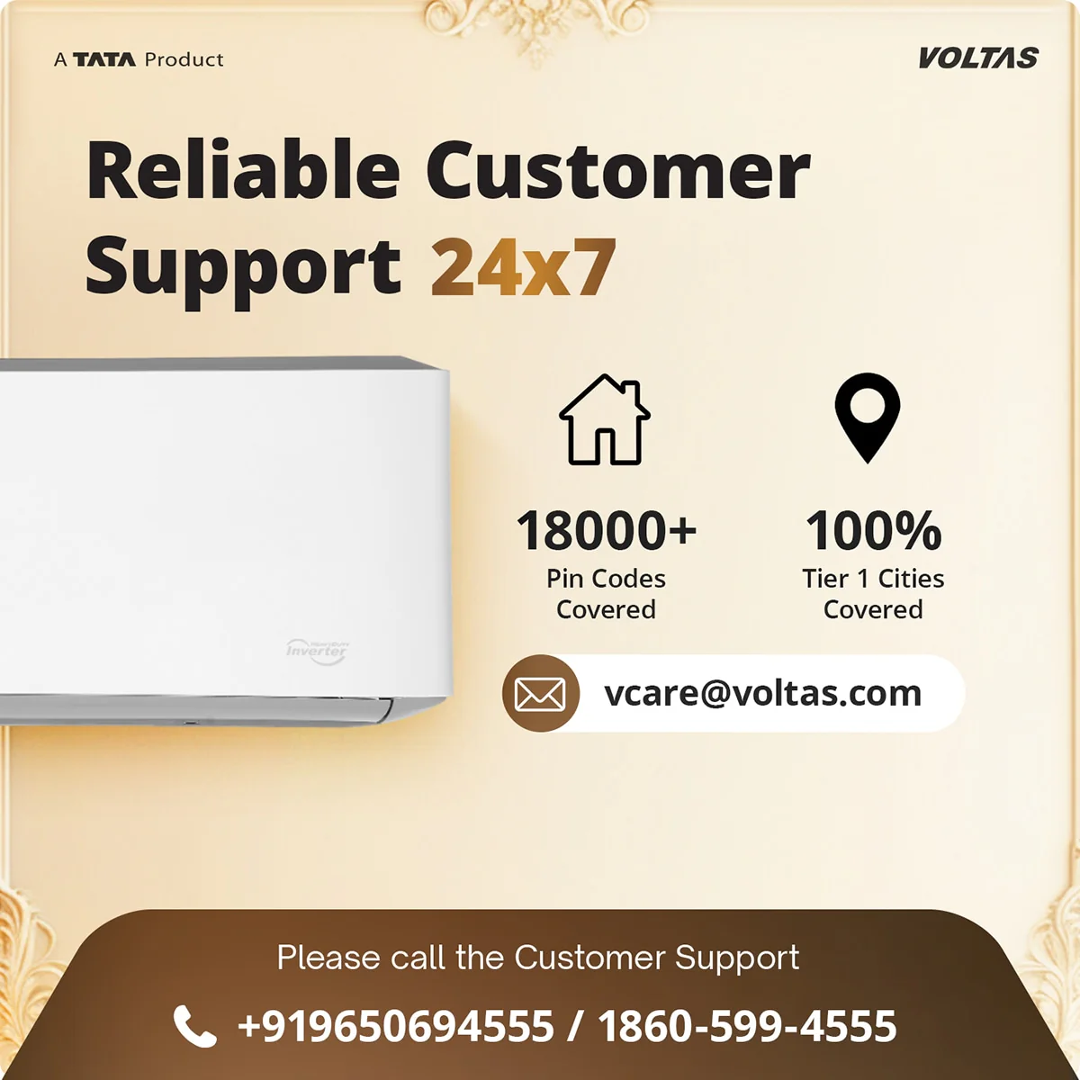 Voltas Split Air Conditioner, 1.5 Ton, 5 Star - 185INV Venus Luxe - Image 12