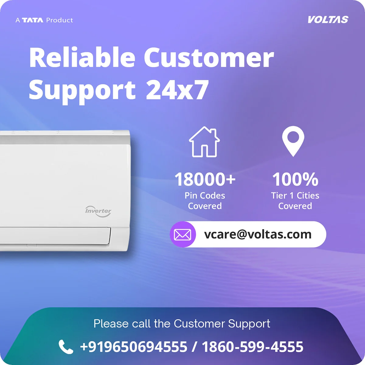 Voltas Split Air Conditioner, 1 Ton, 3 Star - 123INV Vertis Elite - Image 13