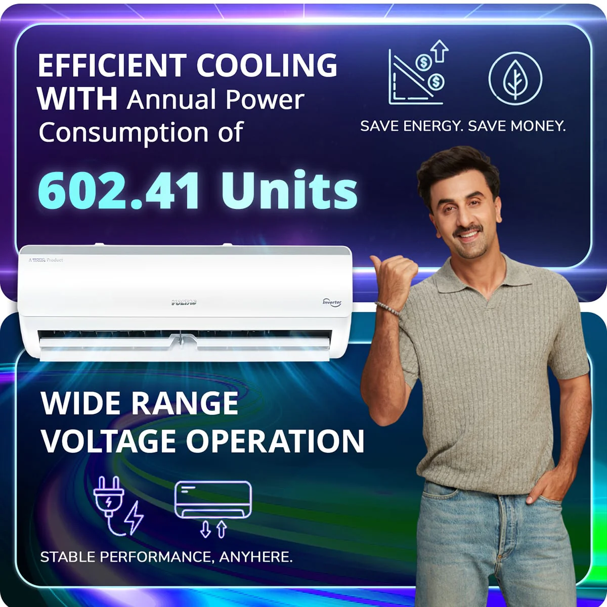 Voltas Split Air Conditioner, 1 Ton, 3 Star - 123INV Vertis Elite RG - Image 12