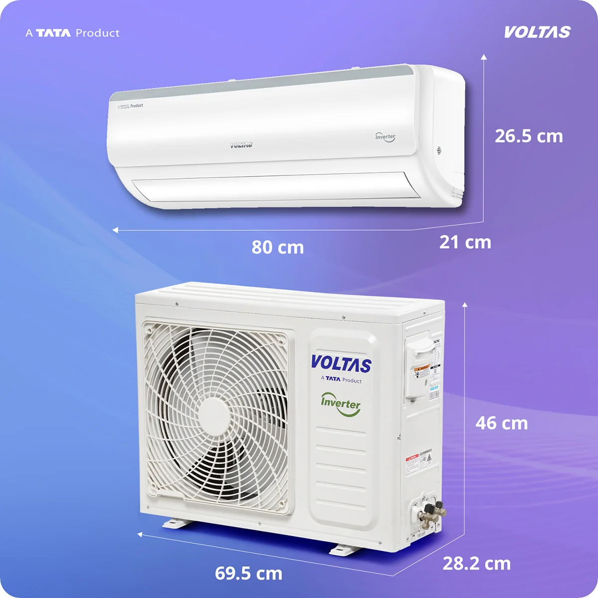 Voltas Split Air Conditioner, 1 Ton, 3 Star - 123INV Vertis Elite RG - Image 4
