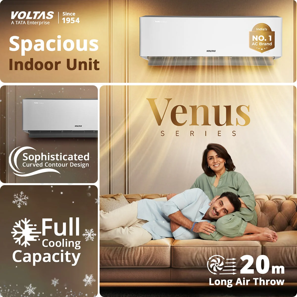 Voltas Split Air Conditioner, 2 Ton, 3 Star - 243INV Venus Luxe - Image 5