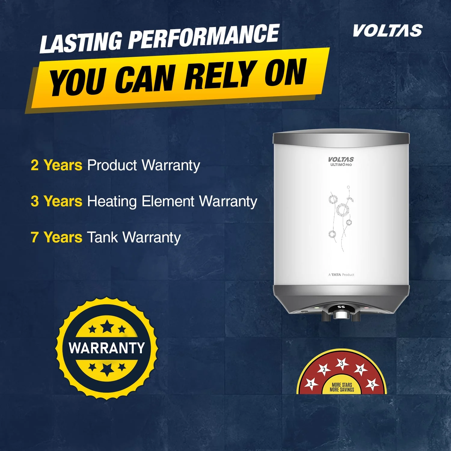Voltas Ultimo PRO 5 Star Water Heater - 15L (2000 W) - Image 7