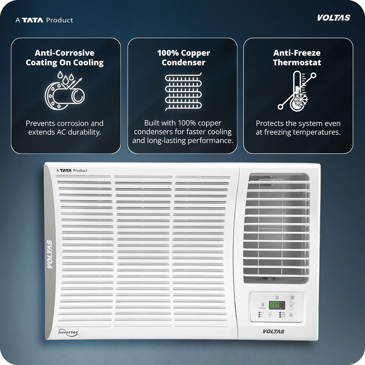 Voltas Window Air Conditioner, 1.5 Ton, 2 Star - 182FS Elite - Image 17