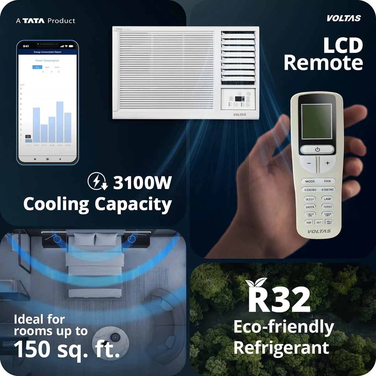 Voltas Window Air Conditioner, 1 Ton, 2 Star - 122FS Platina - Image 12